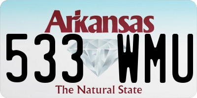 AR license plate 533WMU