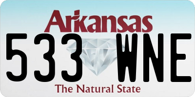 AR license plate 533WNE