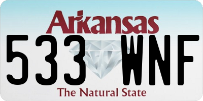 AR license plate 533WNF