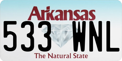 AR license plate 533WNL