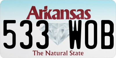 AR license plate 533WOB