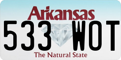 AR license plate 533WOT