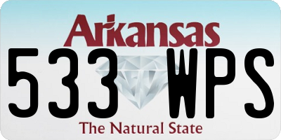 AR license plate 533WPS