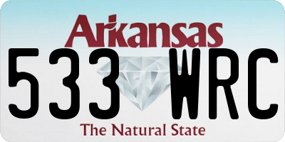 AR license plate 533WRC