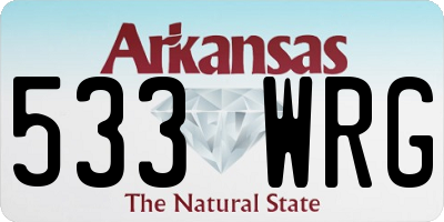 AR license plate 533WRG