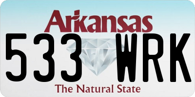 AR license plate 533WRK