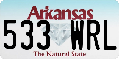 AR license plate 533WRL