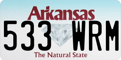 AR license plate 533WRM