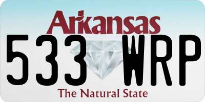 AR license plate 533WRP