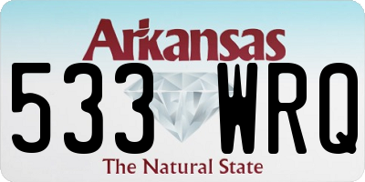 AR license plate 533WRQ