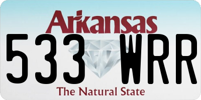 AR license plate 533WRR
