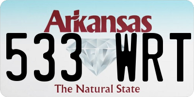 AR license plate 533WRT