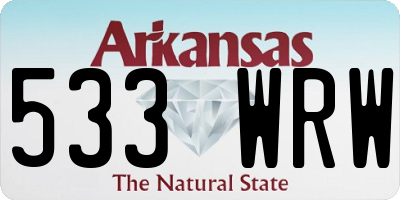 AR license plate 533WRW