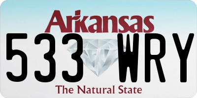 AR license plate 533WRY