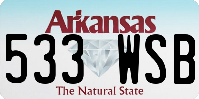 AR license plate 533WSB