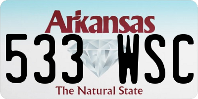 AR license plate 533WSC