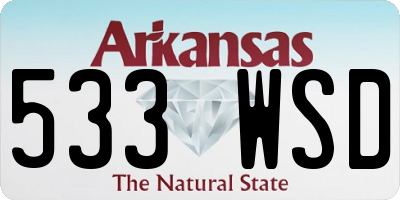 AR license plate 533WSD