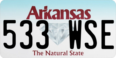 AR license plate 533WSE