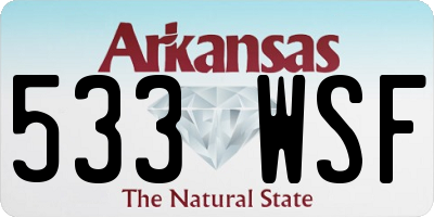 AR license plate 533WSF