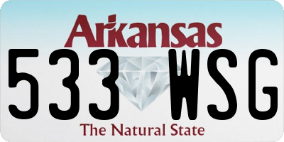 AR license plate 533WSG