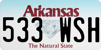 AR license plate 533WSH