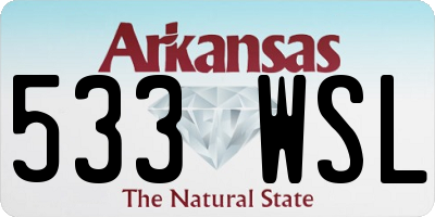 AR license plate 533WSL
