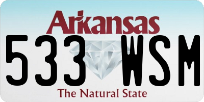 AR license plate 533WSM