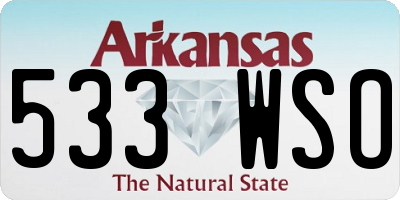 AR license plate 533WSO