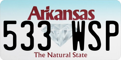 AR license plate 533WSP
