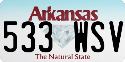 AR license plate 533WSV