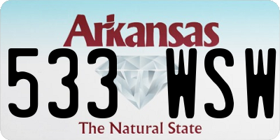 AR license plate 533WSW