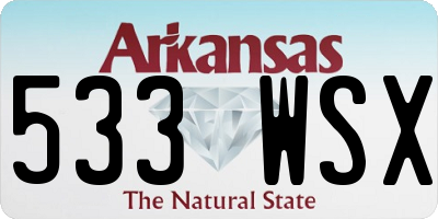 AR license plate 533WSX