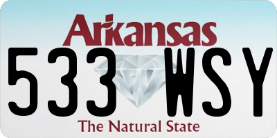 AR license plate 533WSY