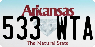 AR license plate 533WTA