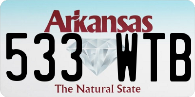 AR license plate 533WTB
