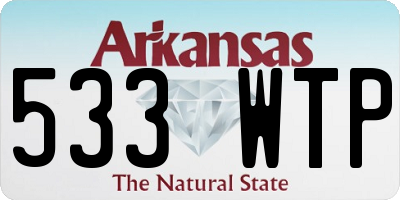 AR license plate 533WTP