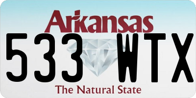 AR license plate 533WTX