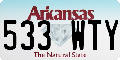 AR license plate 533WTY