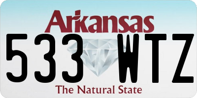 AR license plate 533WTZ