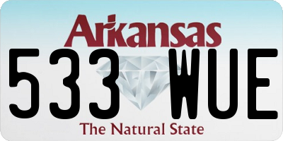 AR license plate 533WUE