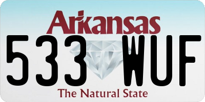 AR license plate 533WUF