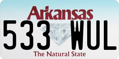 AR license plate 533WUL