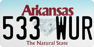 AR license plate 533WUR