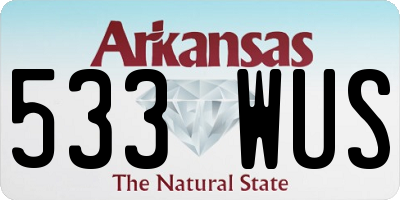 AR license plate 533WUS