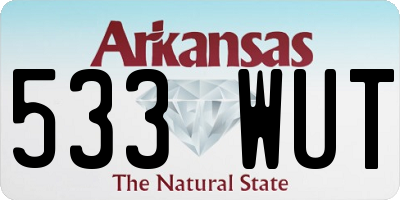 AR license plate 533WUT