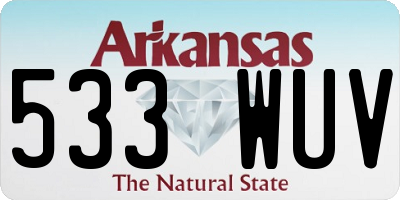 AR license plate 533WUV