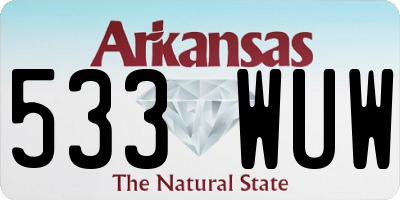 AR license plate 533WUW