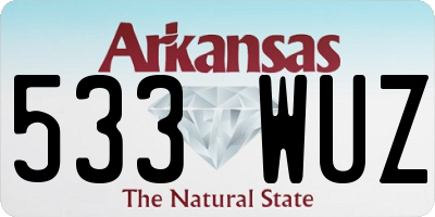 AR license plate 533WUZ