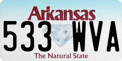 AR license plate 533WVA