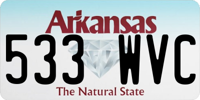 AR license plate 533WVC